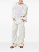 sequin embellished tweed cargo trousers